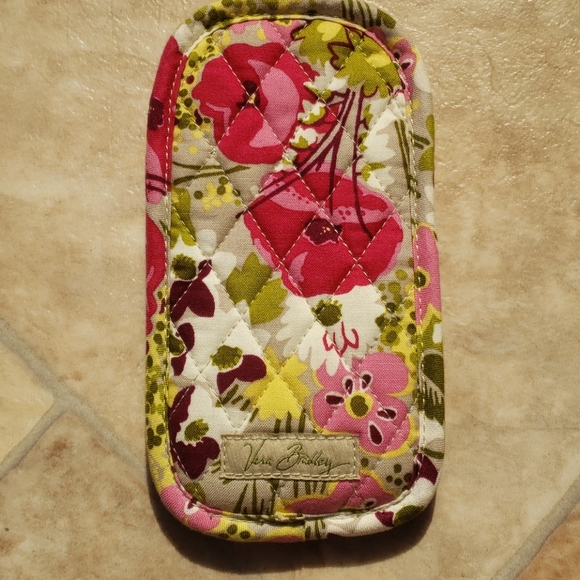 Vera Bradley Double Eye Glass Case pink green - Picture 2 of 2